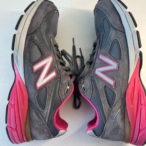 New Balance Women's Charcoal and Pink Sneakers